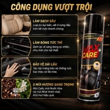 (4 Mùi) Xịt bóng đồ da ghế da nội thất đồ gỗ làm mềm dưỡng bóng WAX CARE 3T