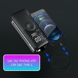 Bơm lốp Ô Tô CARSUN Mini Sạc Pin Điện Tử Tự Ngắt Không Dây - Máy Bơm Hơi Đa Năng Kèm Sạc Tiện Dụng Chất Lượng Cao