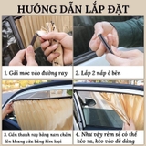 [Giá 1 Bộ 4 Cửa] Rèm vải che nắng xe hơi gắn nam châm tiện dụng
