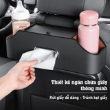 Hộp đựng đồ ghế sau ô tô chất liệu bằng da cao cấp, hộp lưu trữ ghế sau xe hơi thiết kế phong cách - HSG05