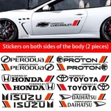 Bộ 02 Tem Logo Hãng Xe Dán Sườn Ô Tô,Sticker Dán Xe Hơi Phong Cách Thể Thao