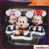 Chuột Mickey Minie Đính Đá Lắc Lư Đầu Dễ Thương Trang Trí Taplo ô tô