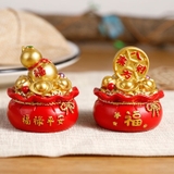Ông thần tài hũ tiền trang trí taplo ( mẫu cao )