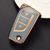 (TPU) Ốp khóa mạ nhựa dẻo silicon hãng xe TOYOTA