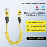 Dây Cáp Sạc Nhanh 4 in 1 65W Sạc USB-Type C , Type C-TypeC, Type C - Laining, USB - Lightning
