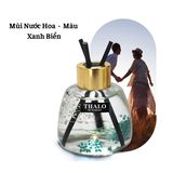Lọ tinh dầu thơm phòng THALO khử mùi ô tô thiết kế sang trọng có que gỗ khuếch tán 120ml