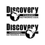 Tem/ Decal Dán Sườn DISCOVERY CHANNEL NETWORRKS ASIA dài 24x14cm - đơn giá 1 cái