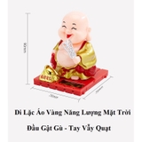 Tượng Phật Di Lặc Cười Gật Đầu Dùng Năng Lượng Mặt Trời - Mang lại sự thư thái, hoan hỷ, tài lộc cho gia chủ - DL03