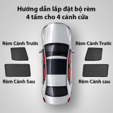 Combo Bộ 4 tấm kính trc + kính sau rèm nam châm VF5