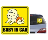 Tem dán phản quang Baby In Car  size 11x11cm