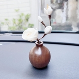 Bình Mộc Liên Hoa Trang Trí Tượng Phật - Trụ Gỗ Mộc Liên Hoa Decor Tượng Phật Tinh Dầu Thơm Cao Cấp
