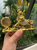 Tượng Trâu Đính Đá Đồng Hồ Có Chứa Nước Hoa