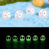 1 Tiểu Hắc Bạch Dạ Quang - Đôi Mắt Cú Đen Mini 1cm - Trang Trí Tiểu Cảnh Hồ Cá