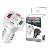 Tẩu Sạc Điện Thoại Nhanh 2 Cổng USB+ 2 Cổng Type C - QC 3.0 - PD20W Cho Xe Hơi