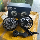 (Bộ 2 quạt) Quạt đôi mini cắm cổng USB 12V tặng kèm sáp thơm