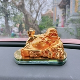 Tượng di lặc ngọc dáng nằm đặt taplo