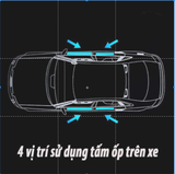 Bộ 4 miếng cao su dán bậc cửa logo sport và các hãng xe