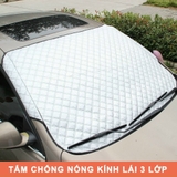 Bạt phủ kính lái xe ô tô - bạt kính lái 4 lớp tráng nhôm cách nhiệt-Fom cũ
