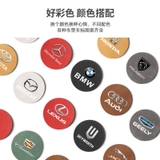 ( 6 màu) Lót cốc logo bằng da chất liệu da lộn