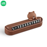 Bảng Ghi Số Điện Thoại Hình Gấu Nâu Line Friends Kiểu Hàn Quốc Trang Trí Xe Hơi