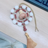 Khánh 10S bông liên hoa và Phật Thích Ca gỗ Hoàng dương, khánh treo gương chiếu hậu oto, mang lại bình an may mắn