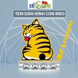 Decal dán cần gạt nước hình mèo hoạt hình vui nhộn trang trí xe hơi
