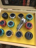 Sét tẩu sạc 12 cái trong hộp gỗ - tẩu sạc 4.8A