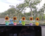 Sét bông hoa lò xo lắc lư trang trí ô tô màn hình DVD Gương Chiếu Hậu