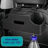 HSG03 Hộp Đựng Đồ Treo Ghế Ô Tô Da PU Đa Năng Có Khay Để Cốc, Giá Để Điện Thoại, Hộp Đựng Giấy, Móc Treo Đồ