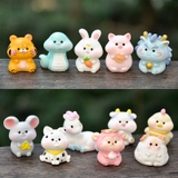 Mô hình 12 con giáp mini biểu cảm dễ thương chất liệu PVC làm  mô hình tiểu cảnh, quà tặng, trang trí bàn học