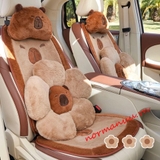 Lót Ghế Ô Tô Gối Tựa Ô Tô Hoạ Tiết Chuột Capybara Dễ Thương