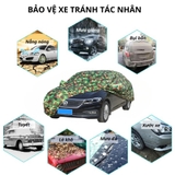 [Vải Bạt Dù Siêu Dày 3 Lớp - Siều Bền] Bạt Phủ Toàn Xe Ô Tô Màu Rằn Di - Quân Đội