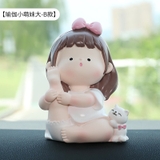 (3 kiểu dáng) Tượng bé gái bé mập tập Yoga để bàn Đáng Yêu Trang Trí Bàn học Xe Ô Tô