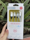 Dây sạc 3 đầu 5A ( Bạc, Đỏ, Đen, Xanh, Vàng )