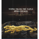 Tượng hổ kim tiền mạ vàng để trên ô tô hay để bàn làm việc văn phòng tặng kèm thảm chống trượt + nước hoa + bảng ghi sdt