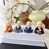 Bộ 4 chú tiểu tứ không cổ đeo vòng hạt