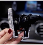Giá/Kẹp Điện Thoại Đính Đá Kẹp Cửa Gió Điều Hoà Xe Ô Tô - V05