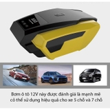 Bơm vàng ô tô khẩn cấp PORTABLE AIR COMPRESSOR ATJ-1166S công suất cao 150PSI 12V + đồng hồ đo áp suất lốp và đèn pin led lớn