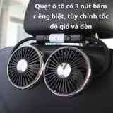 (Bộ 2 quạt) Quạt đôi mini cắm cổng USB 12V tặng kèm sáp thơm