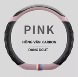 Bọc vô lăng vân carbon phối da nhiều màu - Luxury Car size 38cm - D cut D0638