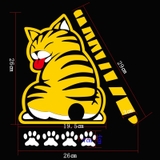 Decal dán cần gạt nước hình mèo hoạt hình vui nhộn trang trí xe hơi