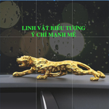 Tượng hổ kim tiền mạ vàng để trên ô tô hay để bàn làm việc văn phòng tặng kèm thảm chống trượt + nước hoa + bảng ghi sdt