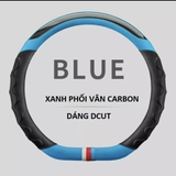 Bọc vô lăng vân carbon phối da nhiều màu - Luxury Car size 38cm - D cut D0638