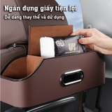 Hộp đựng đồ ghế sau ô tô chất liệu bằng da cao cấp, hộp lưu trữ ghế sau xe hơi thiết kế phong cách - HSG05
