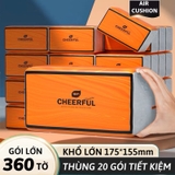 Giấy ăn cao cấp CHEERFUL nội địa Trung 155*175mm, khăn giấy 1 túi có 360 tờ siêu dai chất liệu bột gỗ nguyên sinh không bụi vụn