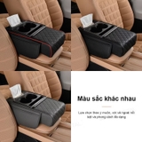 Tấm Đệm Da PU Lót Bệ Tỳ Tay Ô Tô 3in1 Có 2 Túi Để Đồ 2 Bên Đa Năng