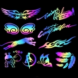 Sticker Laser Phản Quang Nhiều Màu Sắc Dán Kính Chắn Gió Xe Hơi