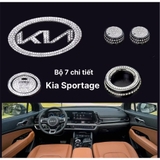 Đính đá nội thất xe Kia Sportage chất liệu đá cao cấp Swarovski, mạ viền crom sang trọng