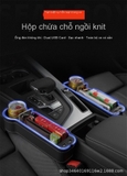 Khay Hộp Đựng Điện Thoại / Cốc / Thẻ / Đồ Uống 2 Cổng Sạc USB Có Đèn Led Gắn Ghế Ngồi Xe Hơi