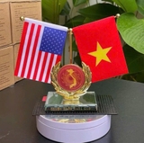 Bộ Cờ Đảng Và Cờ Tổ Quốc Trang Trí Xe Ô Tô, Văn Phòng Bàn Làm Việc